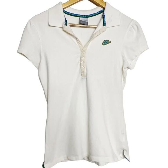Nike Short Sleeve Polo White Size Medium - Picture 1 of 8
